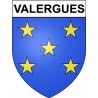 Valergues 34 ville Stickers blason autocollant adhésif