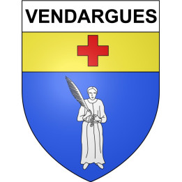 Pegatinas escudo de armas de Bazas adhesivo de la etiqueta engomada