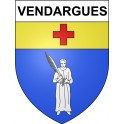 Pegatinas escudo de armas de Bazas adhesivo de la etiqueta engomada