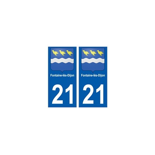 21 Fontaine-lès-Dijon blason autocollant plaque stickers ville