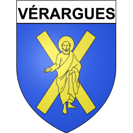 Vérargues 34 ville Stickers blason autocollant adhésif