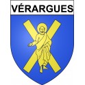 Vérargues 34 ville Stickers blason autocollant adhésif
