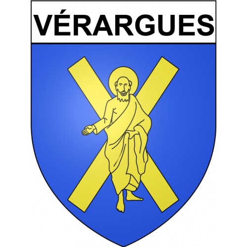 Vérargues 34 ville Stickers blason autocollant adhésif