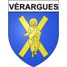Vérargues 34 ville Stickers blason autocollant adhésif