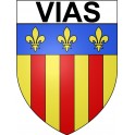 Vias 34 ville Stickers blason autocollant adhésif