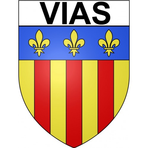 Vias 34 ville Stickers blason autocollant adhésif