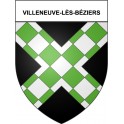Villeneuve-lès-Béziers 34 ville Stickers blason autocollant adhésif