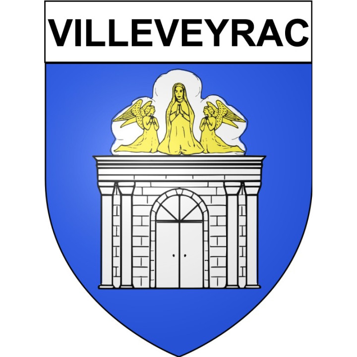 Villeveyrac 34 ville Stickers blason autocollant adhésif