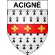 Acigné 35 ville Stickers blason autocollant adhésif