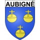 Aubigné 35 ville Stickers blason autocollant adhésif