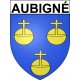 Aubigné 35 ville Stickers blason autocollant adhésif