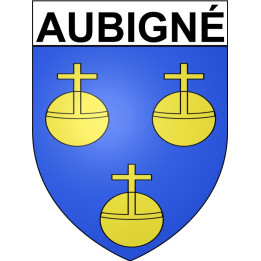 Aubigné 35 ville Stickers blason autocollant adhésif