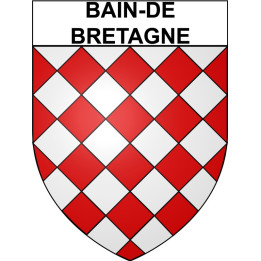 Bain-de-Bretagne 35 ville Stickers blason autocollant adhésif