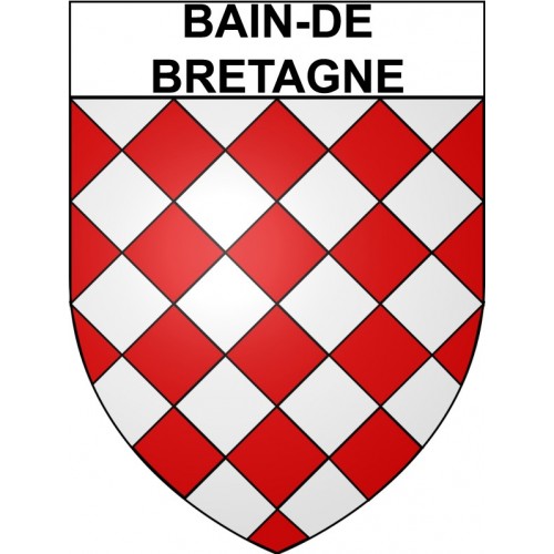 Bain-de-Bretagne 35 ville Stickers blason autocollant adhésif