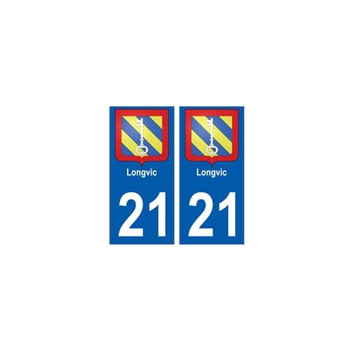 21 Longvic blason autocollant plaque stickers ville