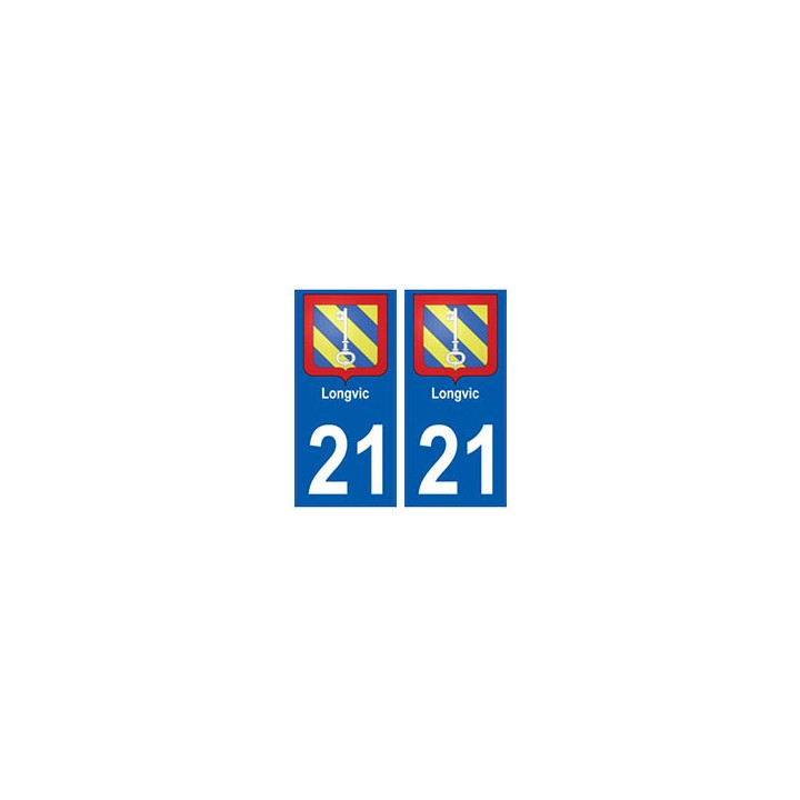 21 Longvic blason autocollant plaque stickers ville