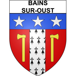Bains-sur-Oust 35 ville Stickers blason autocollant adhésif