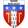 Bains-sur-Oust 35 ville Stickers blason autocollant adhésif