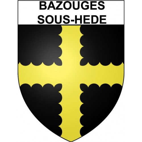 Bazouges-sous-Hede 35 ville Stickers blason autocollant adhésif