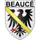 Pegatinas escudo de armas de Bazas adhesivo de la etiqueta engomada