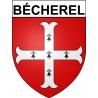 Bécherel 35 ville Stickers blason autocollant adhésif