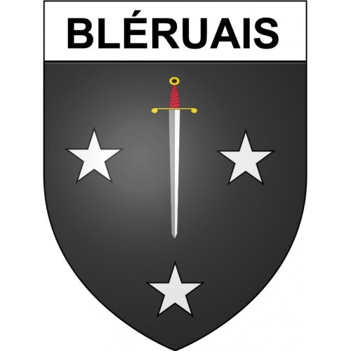 Bléruais 35 ville Stickers blason autocollant adhésif