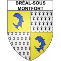 Bréal-sous-Montfort 35 ville Stickers blason autocollant adhésif