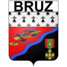 Pegatinas escudo de armas de Bazas adhesivo de la etiqueta engomada