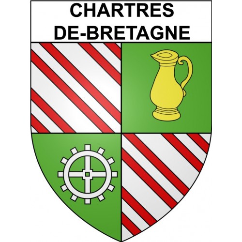 Chartres-de-Bretagne 35 ville Stickers blason autocollant adhésif