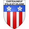 Châteauneuf-d'Ille-et-Vilaine 35 ville Stickers blason autocollant adhésif