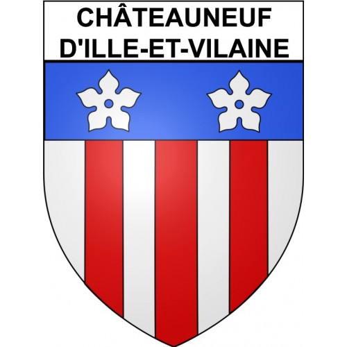 Châteauneuf-d'Ille-et-Vilaine 35 ville Stickers blason autocollant adhésif