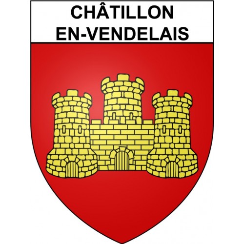 Châtillon-en-Vendelais 35 ville Stickers blason autocollant adhésif