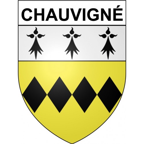 Chauvigné 35 ville Stickers blason autocollant adhésif