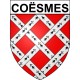 Coësmes  35 ville Stickers blason autocollant adhésif
