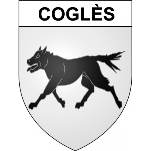 Coglès 35 ville Stickers blason autocollant adhésif