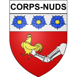 Corps-Nuds 35 ville Stickers blason autocollant adhésif
