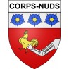 Corps-Nuds 35 ville Stickers blason autocollant adhésif