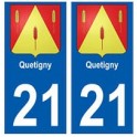 21 Quetigny blason autocollant plaque stickers ville