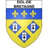 Dol-de-Bretagne 35 ville Stickers blason autocollant adhésif