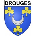 Drouges 35 ville Stickers blason autocollant adhésif