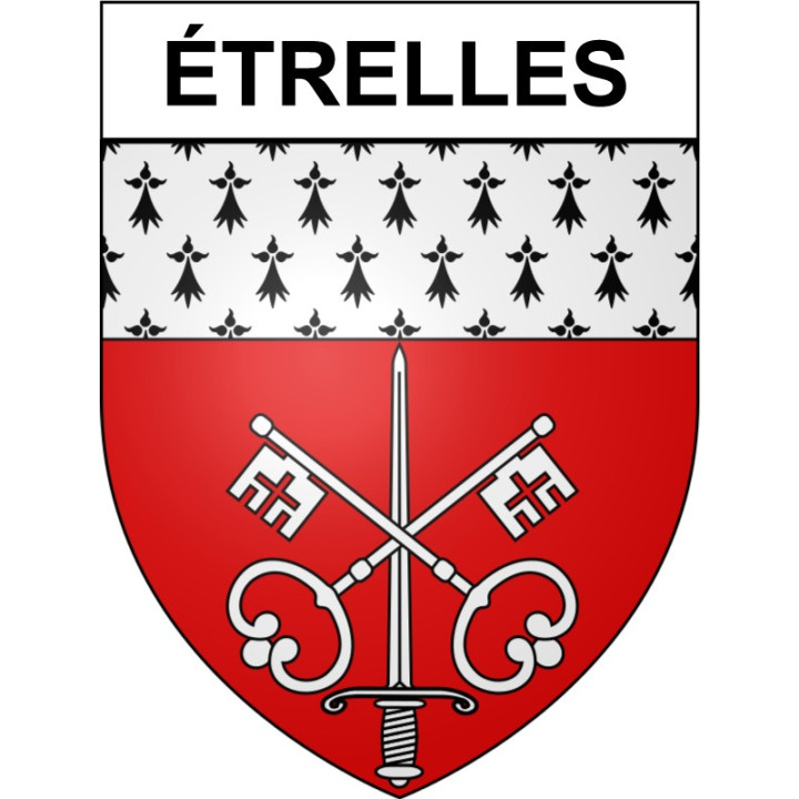 étrelles 35 ville Stickers blason autocollant adhésif