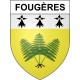 Fougères 35 ville Stickers blason autocollant adhésif