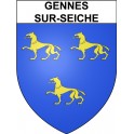 Gennes-sur-Seiche 35 ville Stickers blason autocollant adhésif