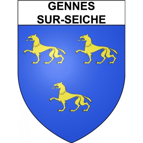 Gennes-sur-Seiche 35 ville Stickers blason autocollant adhésif