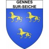 Gennes-sur-Seiche 35 ville Stickers blason autocollant adhésif