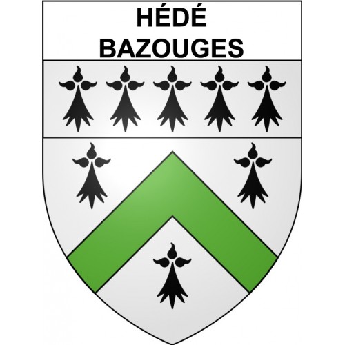 Pegatinas escudo de armas de Bazas adhesivo de la etiqueta engomada