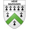 Pegatinas escudo de armas de Bazas adhesivo de la etiqueta engomada