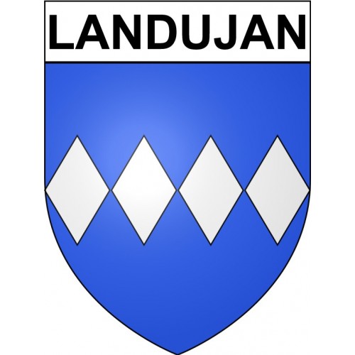Landujan 35 ville Stickers blason autocollant adhésif