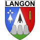 Langon 35 ville Stickers blason autocollant adhésif