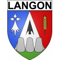 Stickers coat of arms Bazas adhesive sticker